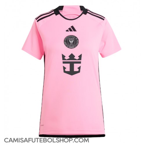 Camisa de time de futebol Inter Miami Replicas 1º Equipamento Feminina 2024-25 Manga Curta